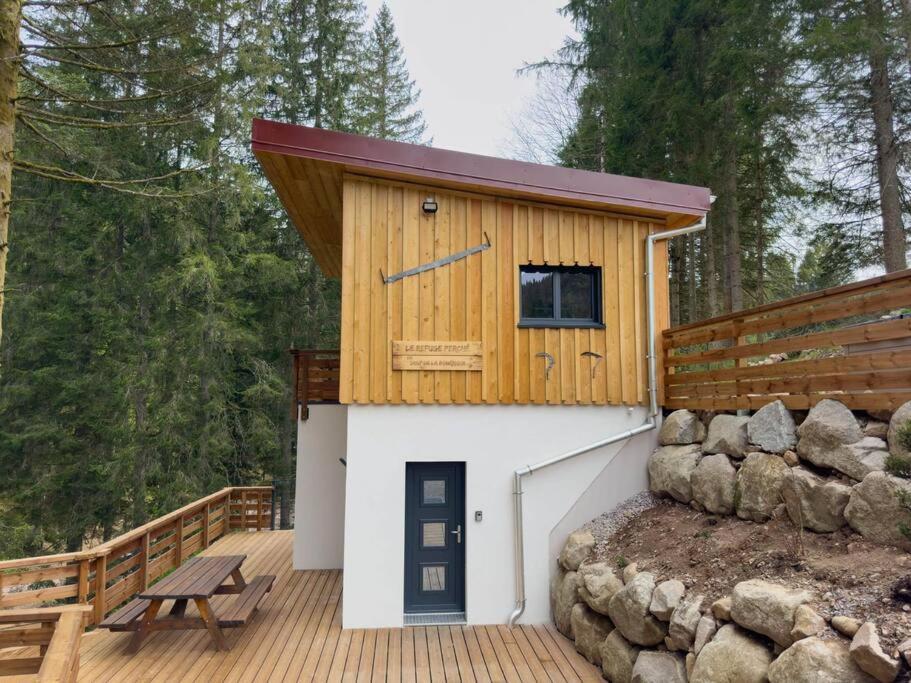 Le Refuge Perche Du Saut De La Bourrique Spa, Terrain Cloture Gerardmer Bagian luar foto